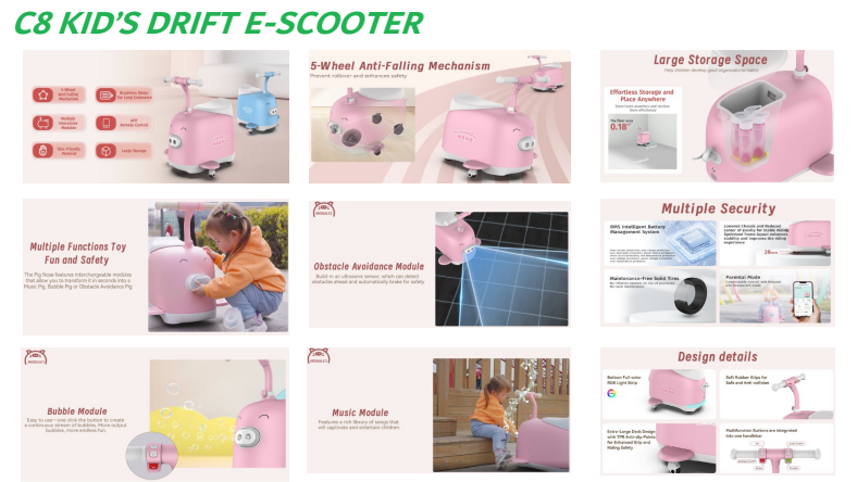 RICTOR C8 KINDERSTEP - "PIGGY RUN" (Roze)